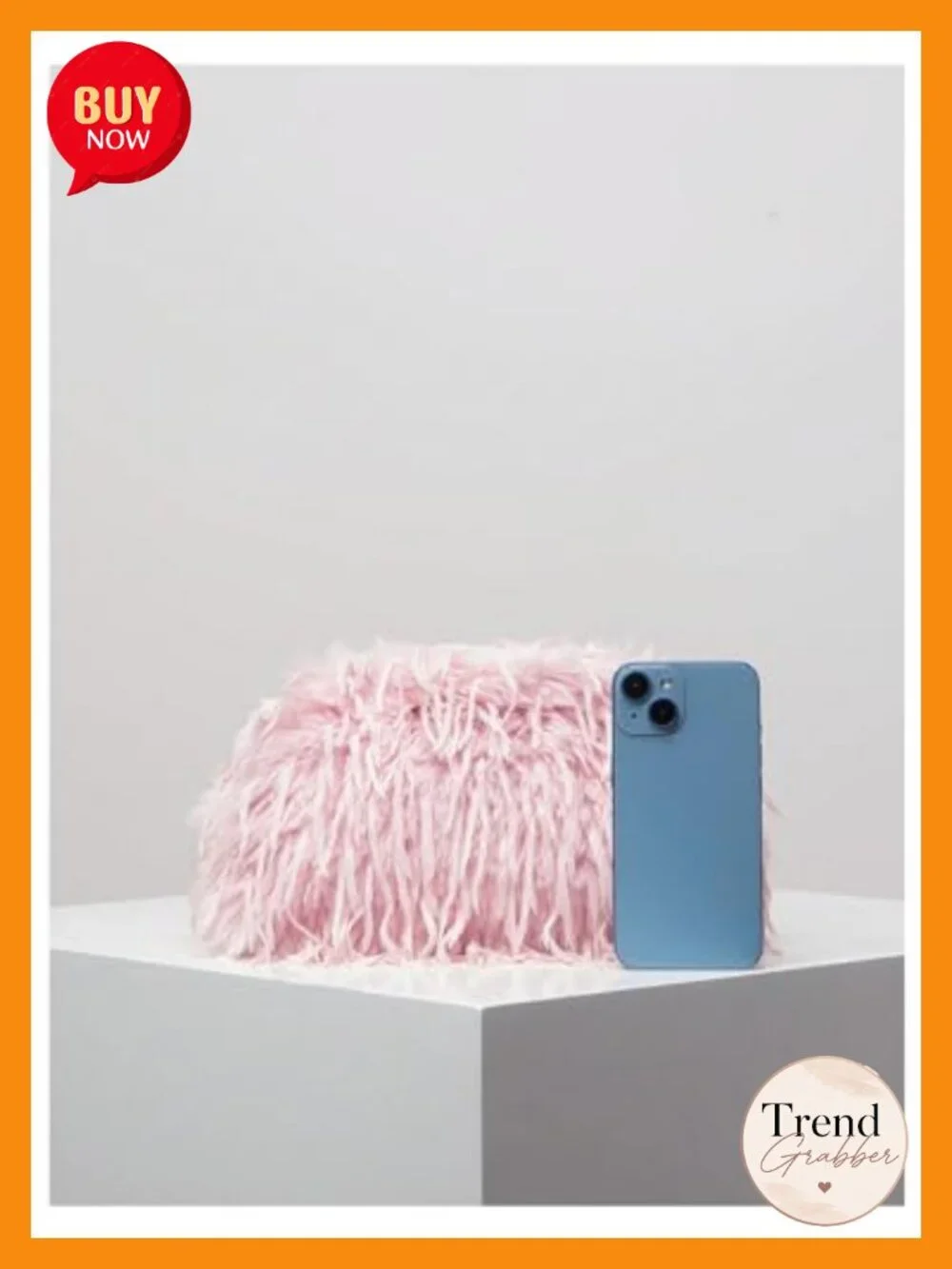 Fuzzy Plush Evening Bag Clutch Handbag Y2K Faux Fur Purse
